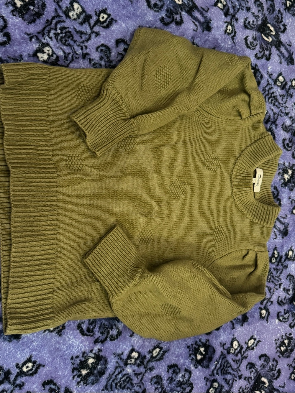 Madewell Olive Crewneck Knit Sweater